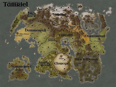 Challenges of implementing MAP Map Of The Elder Scrolls